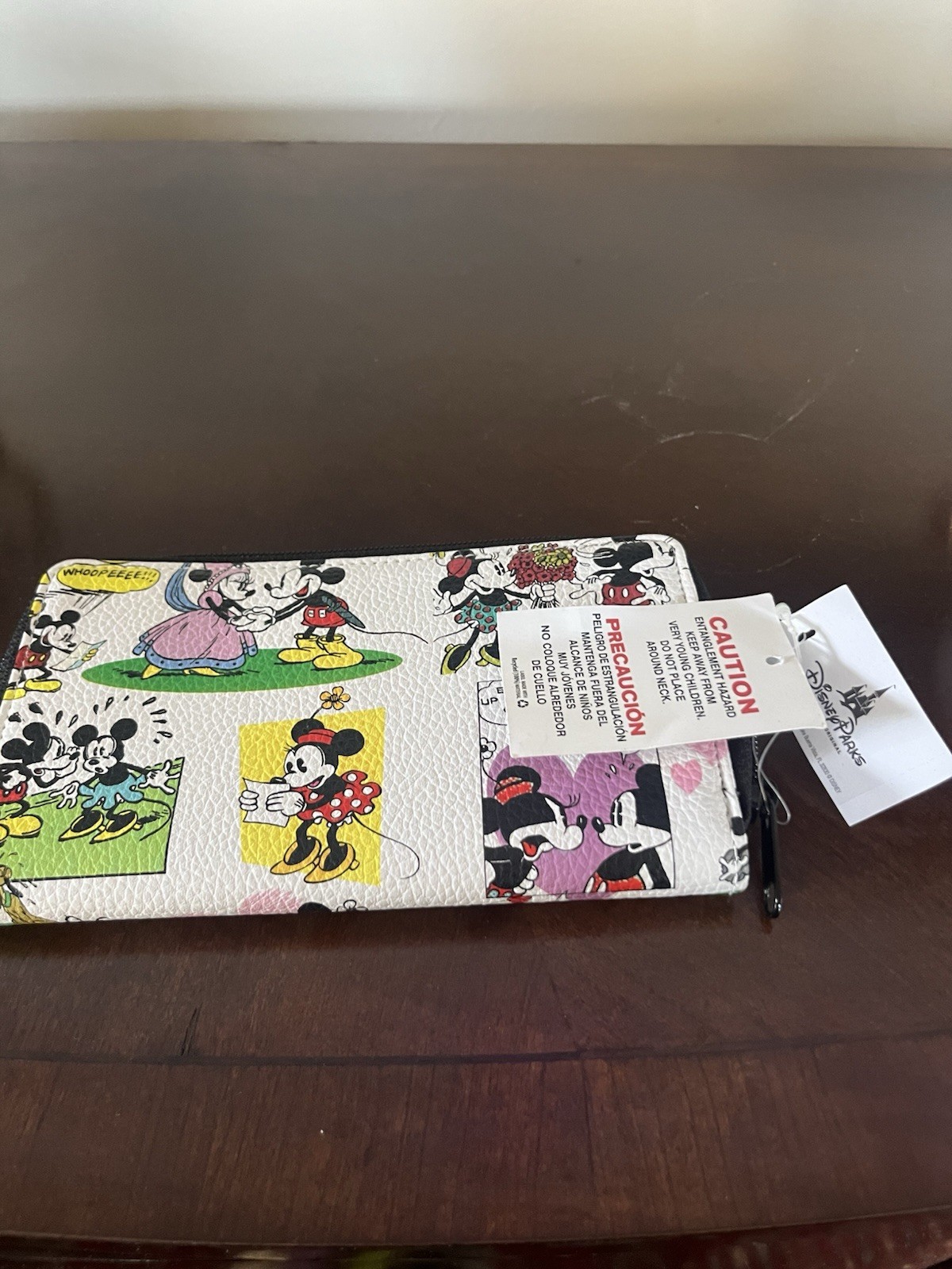 Disney Parks Retro 4 Pocket Zip Around Wallet NWT Very Nice Great Gift Item Perf
