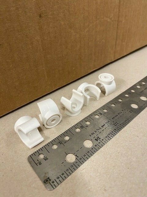 5 Plastic 5/8 inch clips for the underside of your TV tray tables