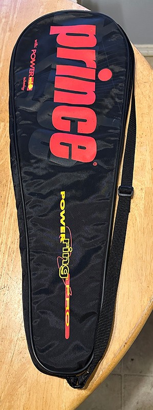 Prince Power Ring Pro Squash Racket Carrying Case with shoulder strap