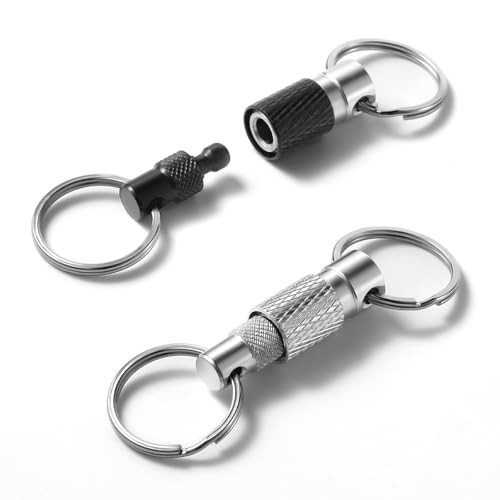 LLOUSSAK Quick Release Keychain for Men, Detachable Key Ring Quick Release,