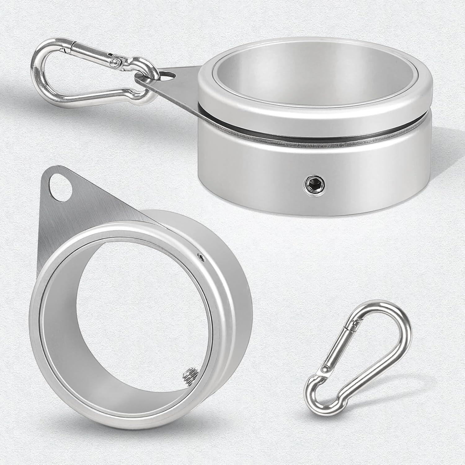 Flag Pole Rings, Aluminum Alloy Flagpole Rings 360° Rotating 2 Inch -Pack of 2