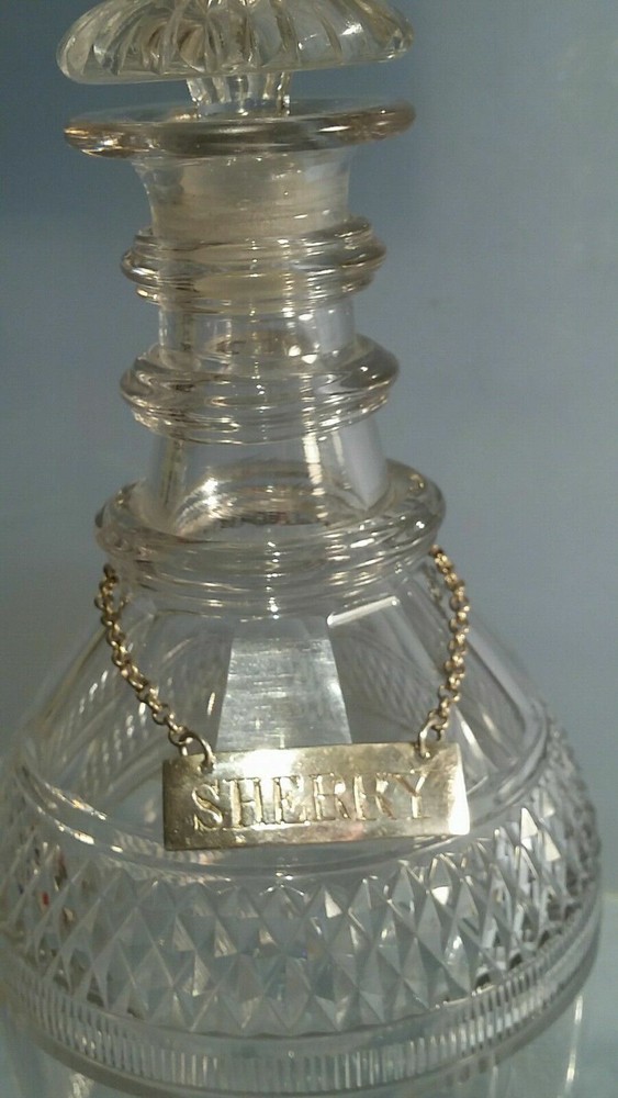 Georgian silver sherry ticket