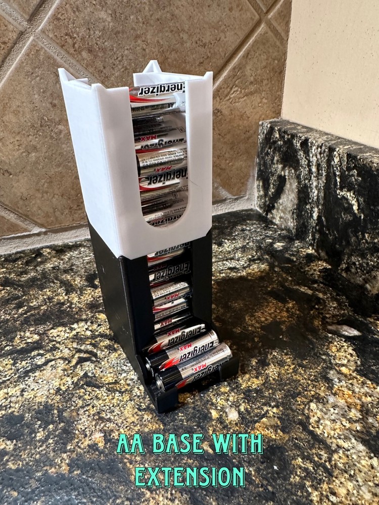 Battery Storage Dispenser AA - AAA | Stackable battery organizer