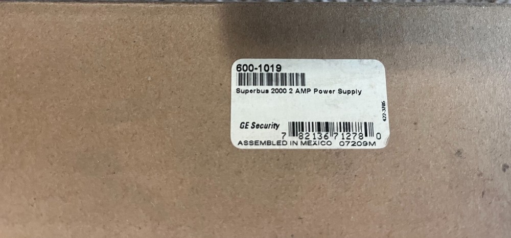 New GE Security 600-1019 SuperBus 2000 2AMP Power Supply