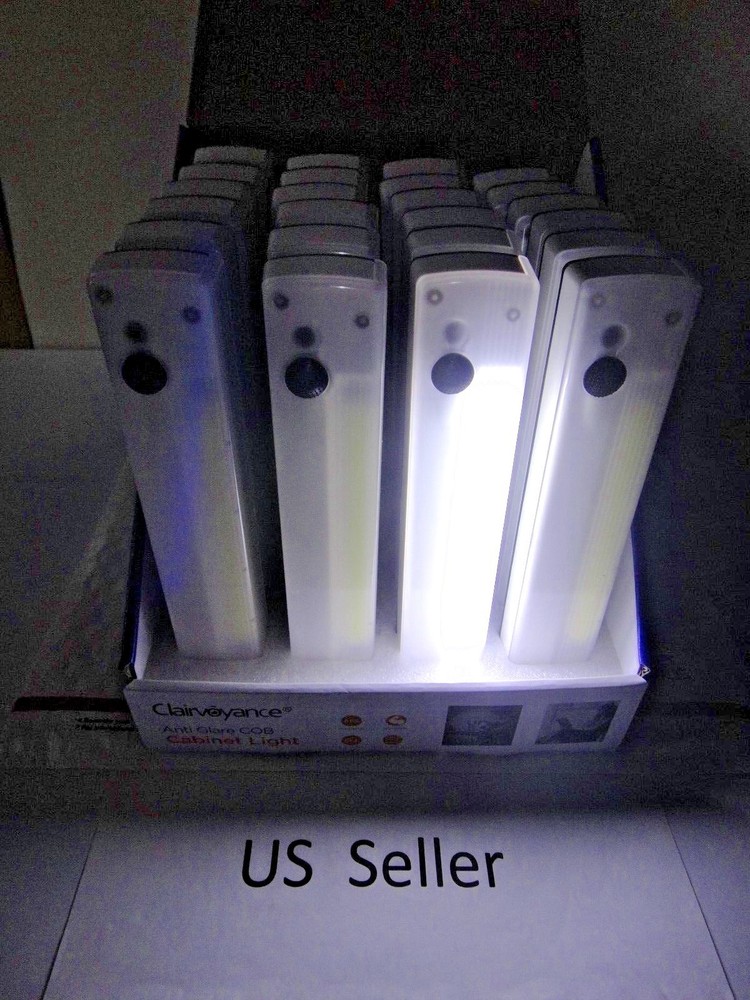 4pk Anti Glare COB LED Wall Lighted Switch Wireless Night Light Battery Include