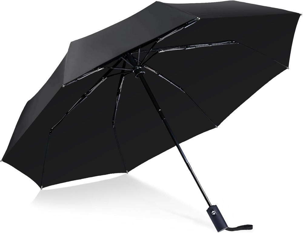 Essentials Umbrella Windproof Compact Collapsible Light, Automatic, Strong and P