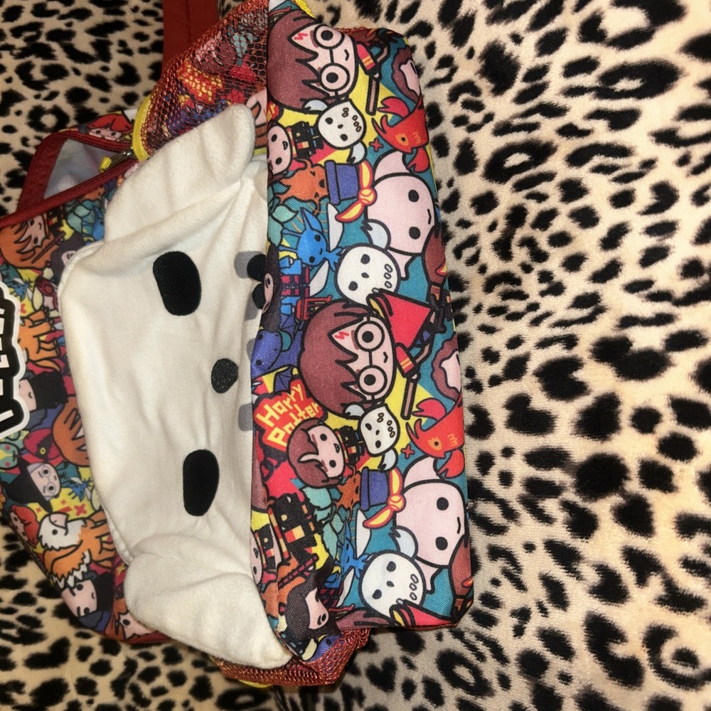 Harry Potter Hogwarts Chibi Characters Backpack Soft Hedwig Front Pocket