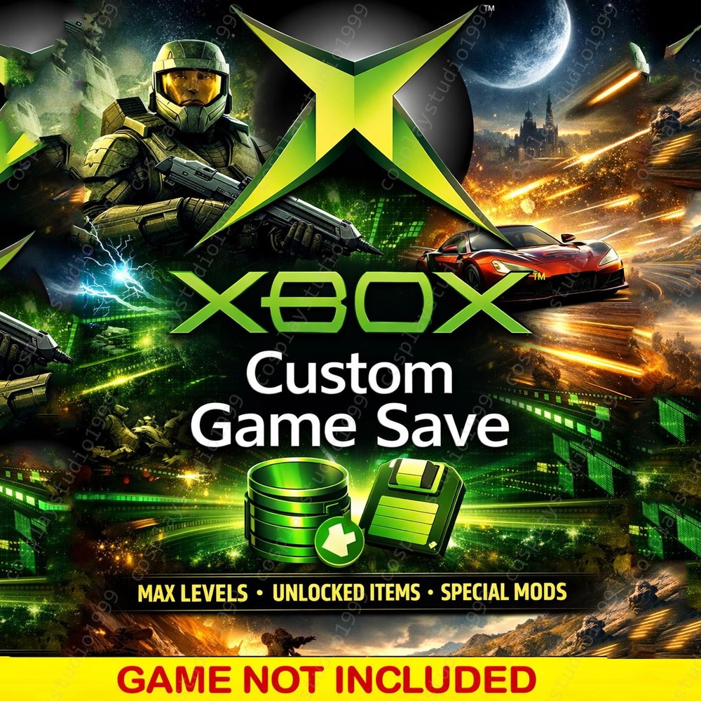 XBox Original OG Unlocked 100% Custom Max Start Completed Cheats Memory Card USB