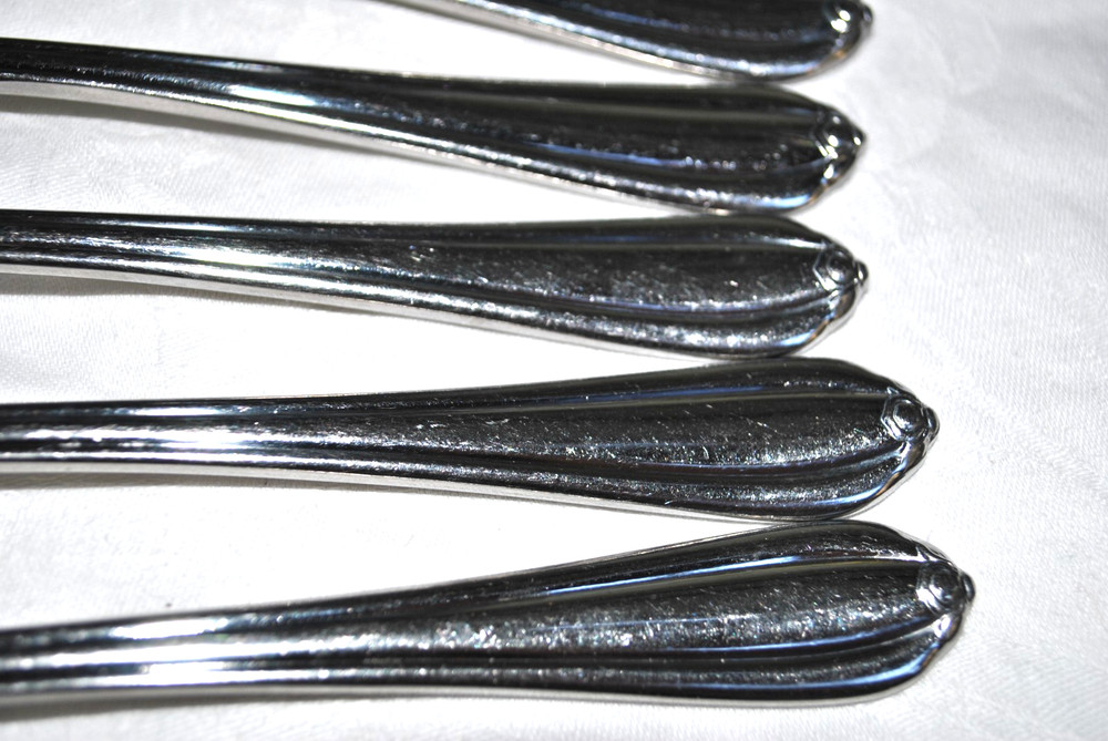GORHAM DESIGNS STUDIOS STAINLESS FLATWARE 18/8 JAPAN"MELON BUD"(6) DINNER FORKS