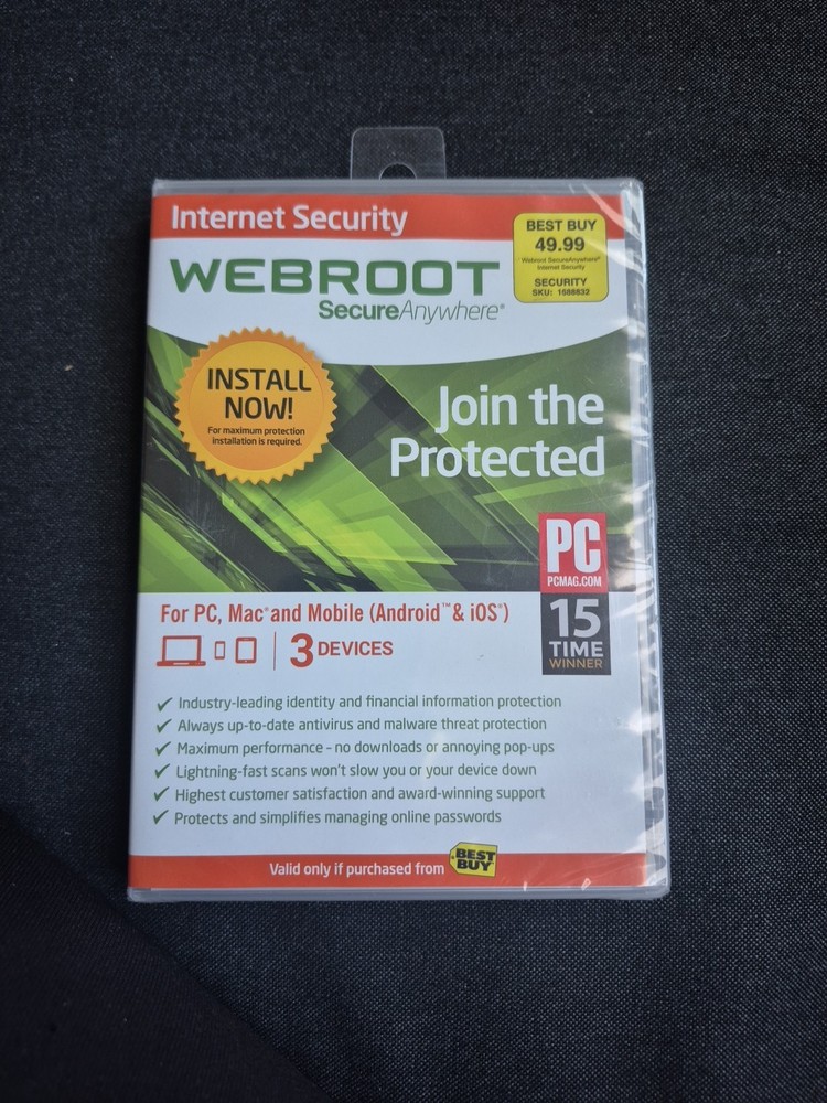 Webroot SecureAnywhere Internet Security - Full Version for Windows & Mac...