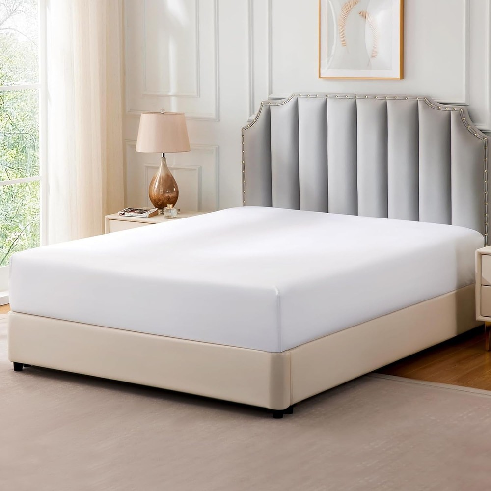 Pure Cotton Fitted Sheets King Size, 300 Thread Count Percale