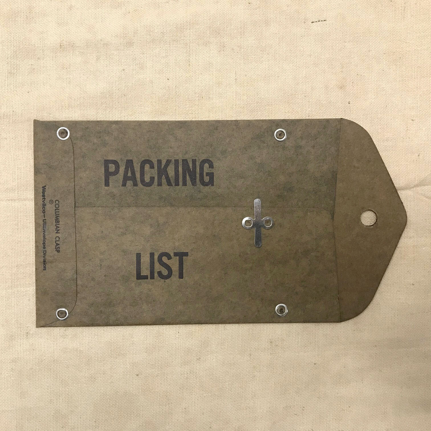 (SET OF 20) NOS Vintage Packing List Envelopes, Wax Treated Weatherproof Brown