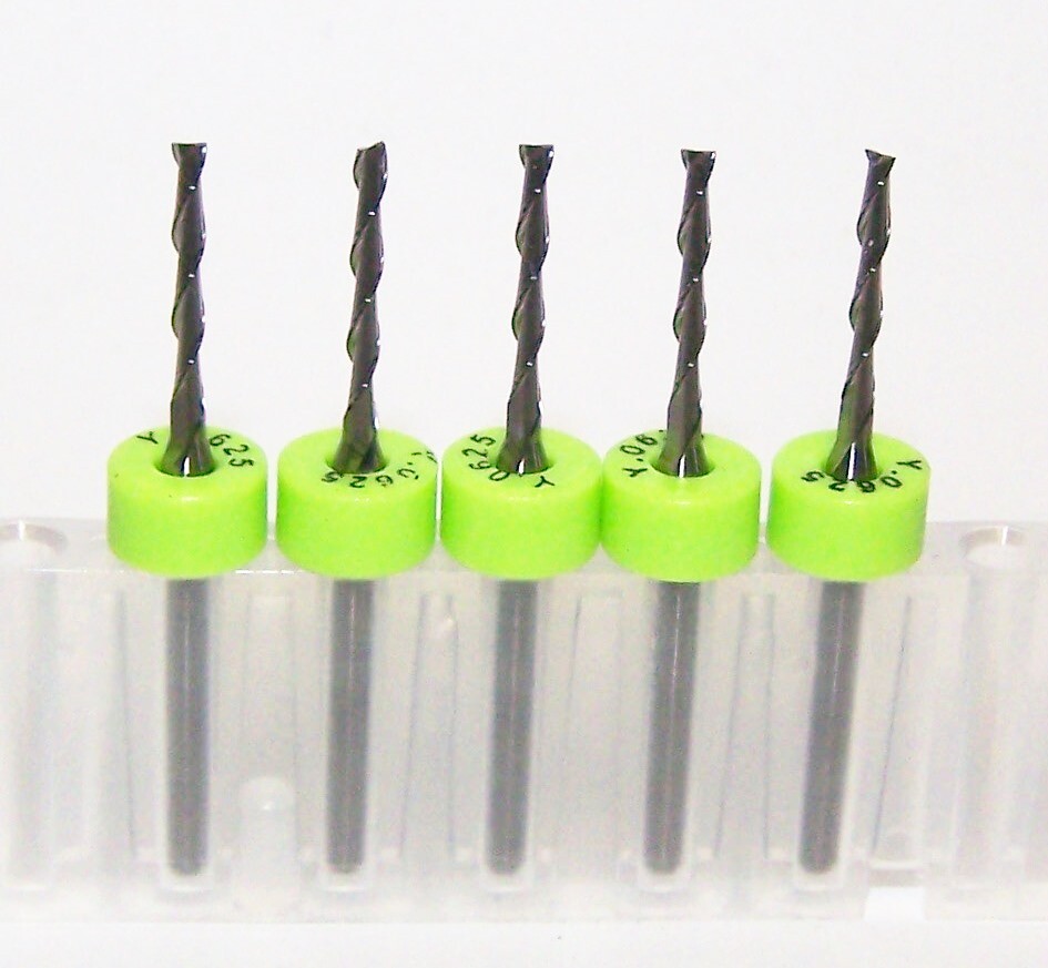 1/16" (.0625") CARBIDE END MILL 2 FLUTE LONG .500" FLUTE 1600.0625.500 (PACK 5)