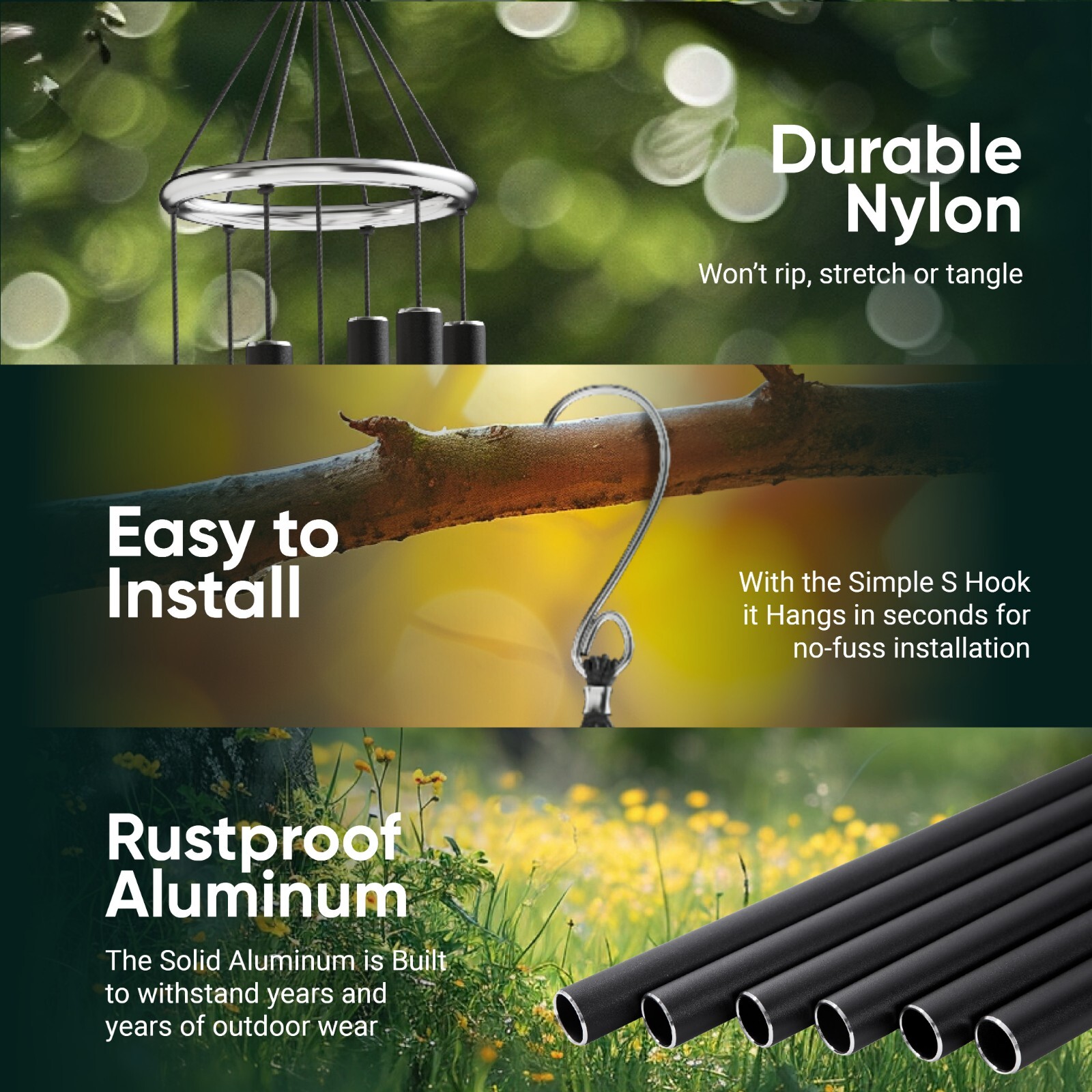 Nature's Melody Aureole Tuned Wind Chimes