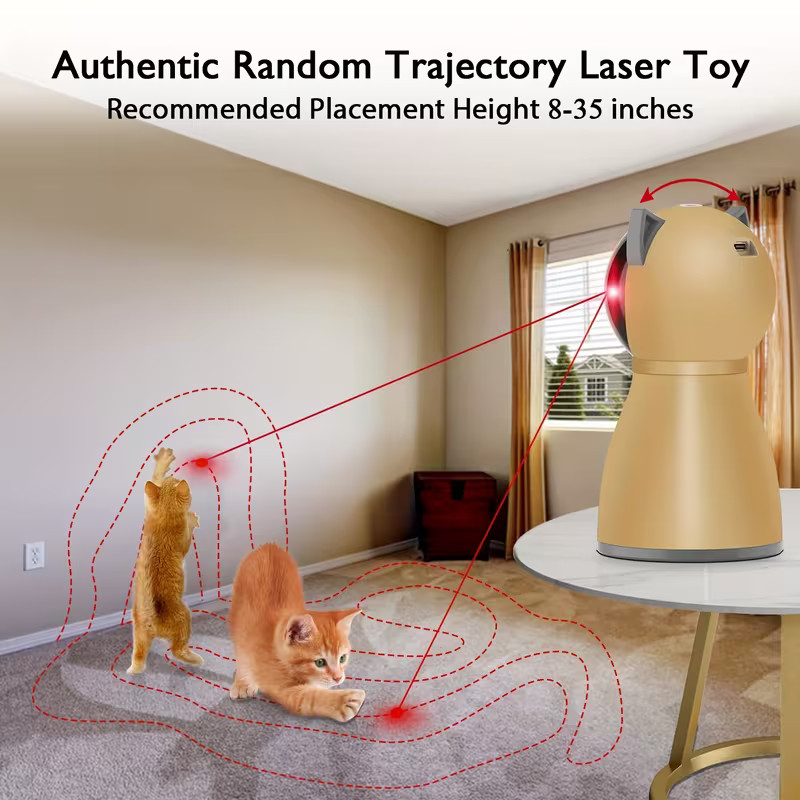 Automatic Cat, Laser Toy, Rechargeable Interactive, Pet Toy Random, Movement