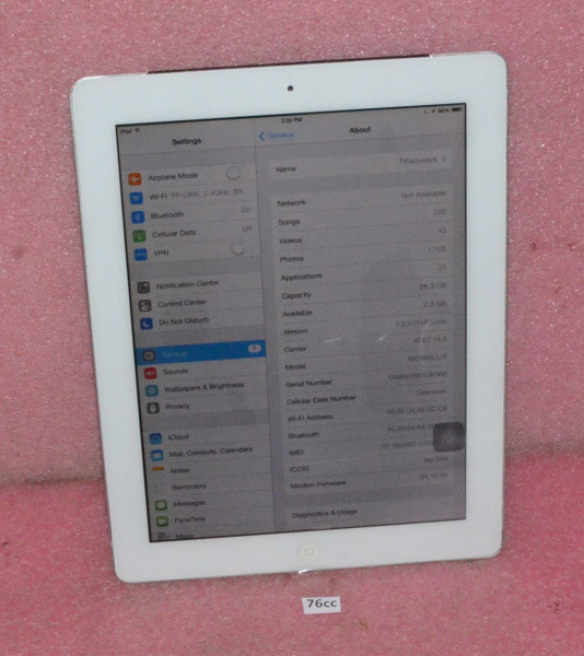 Apple iPad 32GB Model A1396.