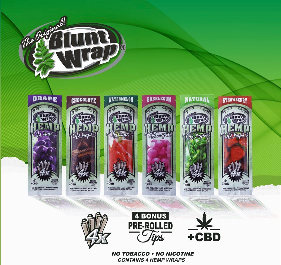 The Original B Wrap Rolling Paper Natural Unflavored 60 Wraps Tips FULL DISPLAY