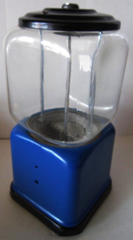 Model "V" Peanut / Candy 1c Dispenser circa 1940's (blue/black)