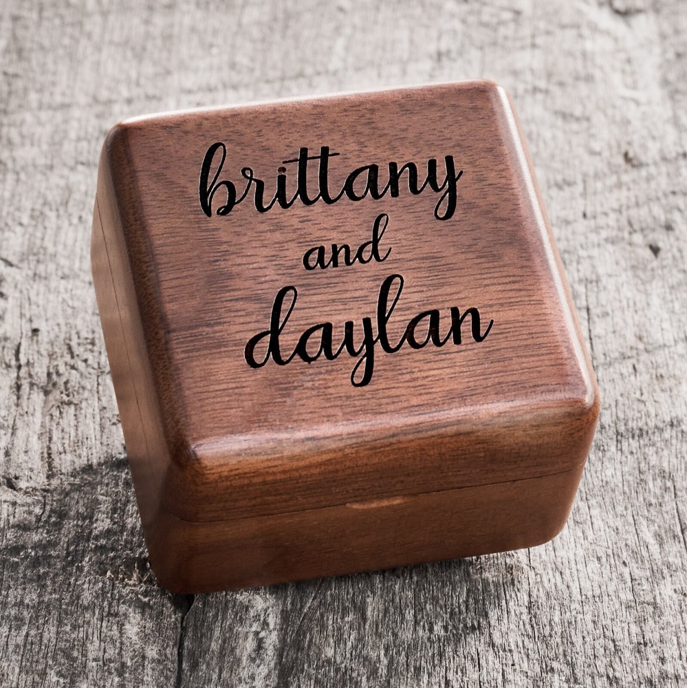 Customized Wedding Ring Box, Wooden Ring Box Proposal Ring Box Wedding Ring Box
