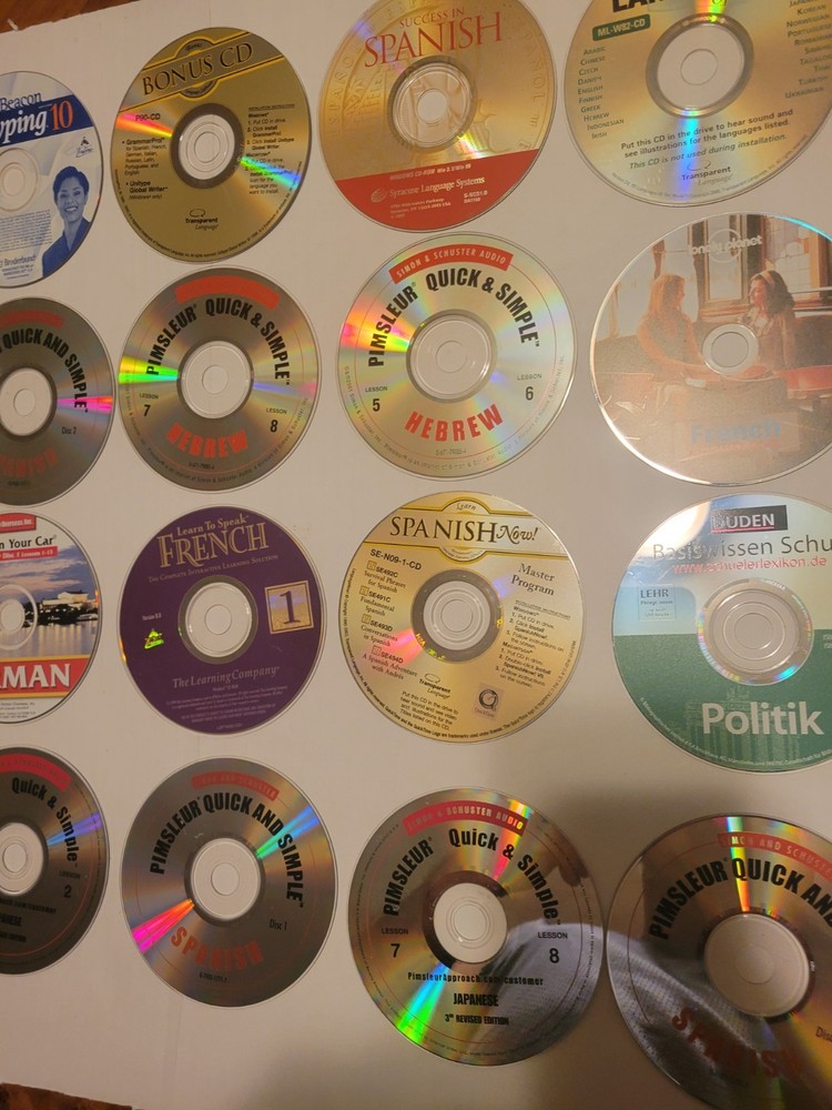 28 - Loose PC & CD Lot Various Language, Learning Typing & More ALL PHOTOGRAPHED