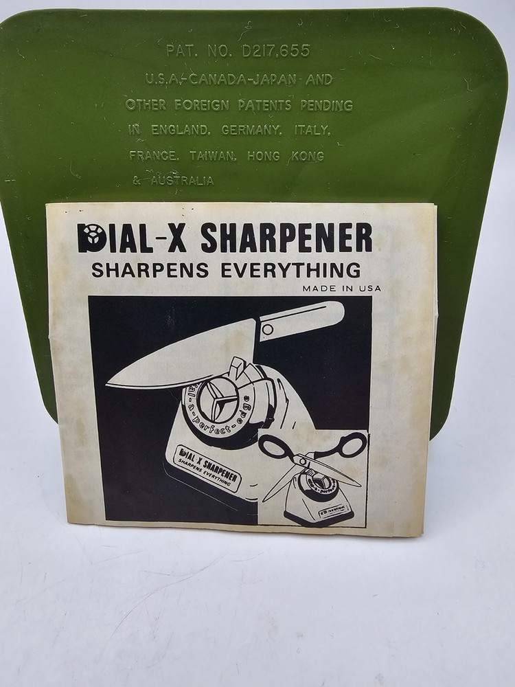 Vintage Dial-X Sharpener with Original Box and Manual