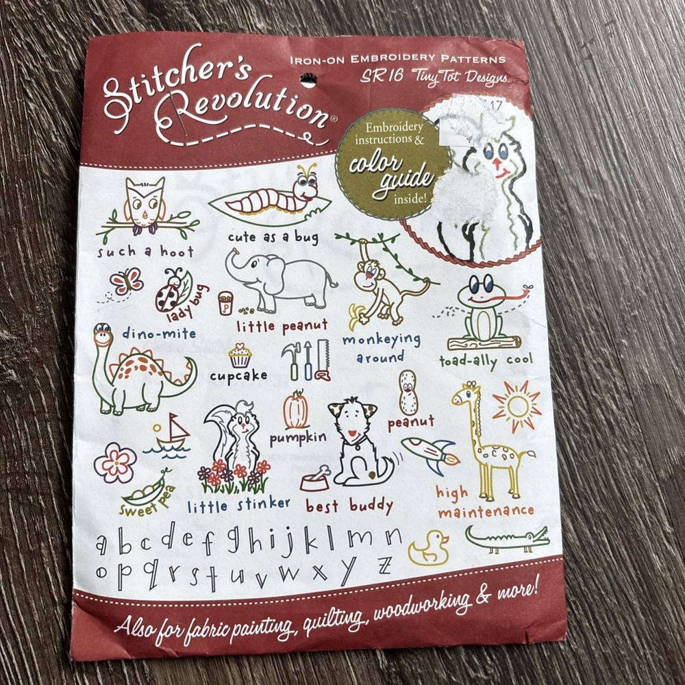 Stitcher’s Revolution Tiny Tot Design Iron-on Embroidery Patterns #SR16