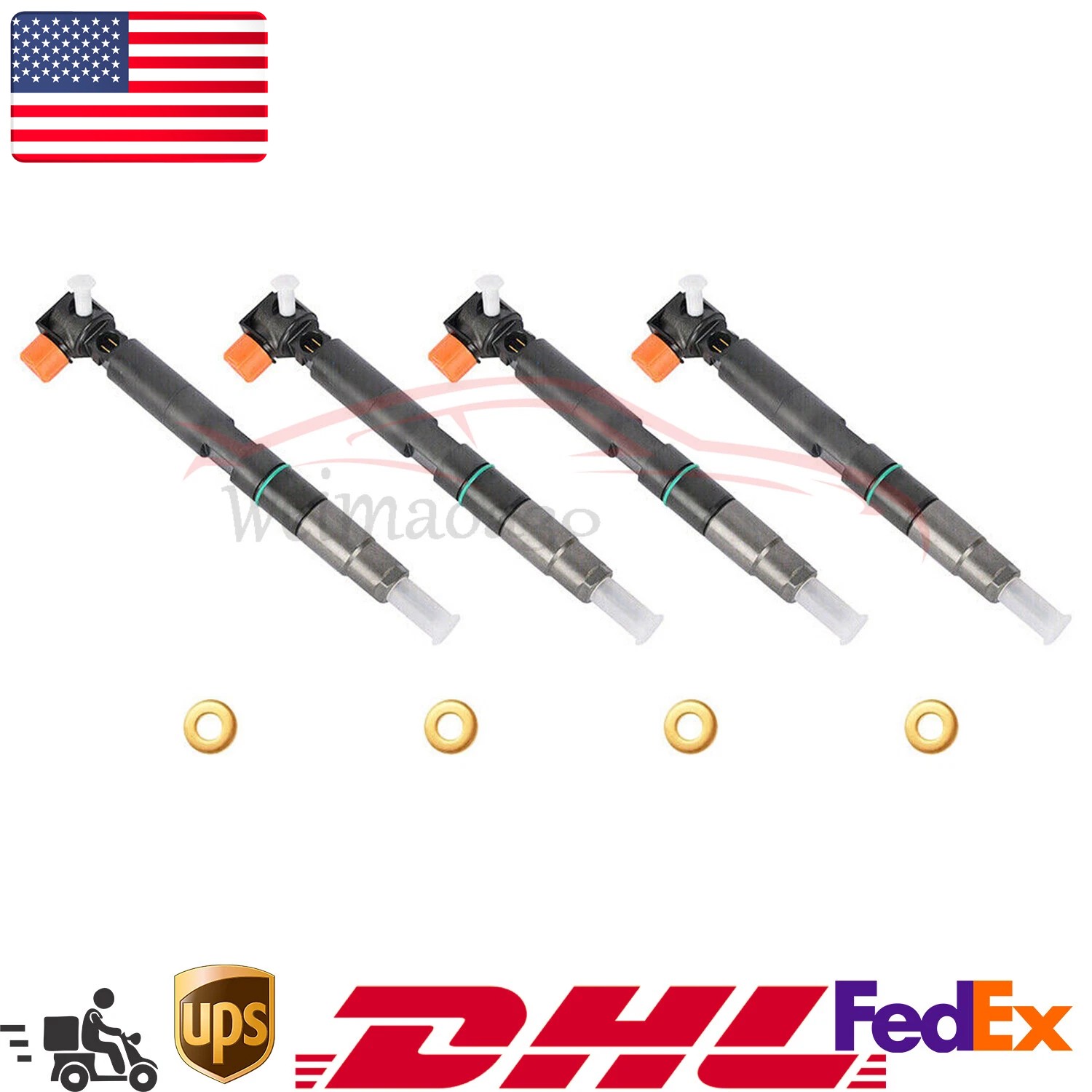 28337917 400903-00074D 7275454 Fuel Injector 4PCS for Doosan Bobcat D18 D24
