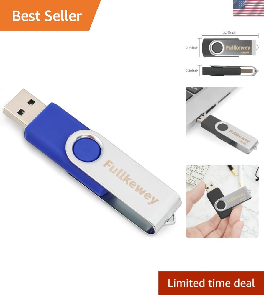 Stylish Blue USB 2.0 Flash Drive - Effortless Data Management and Storage