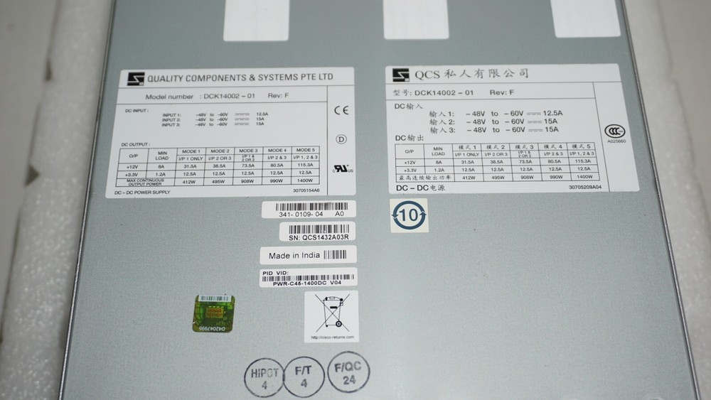 NEW CISCO PWR-C45-1400DC