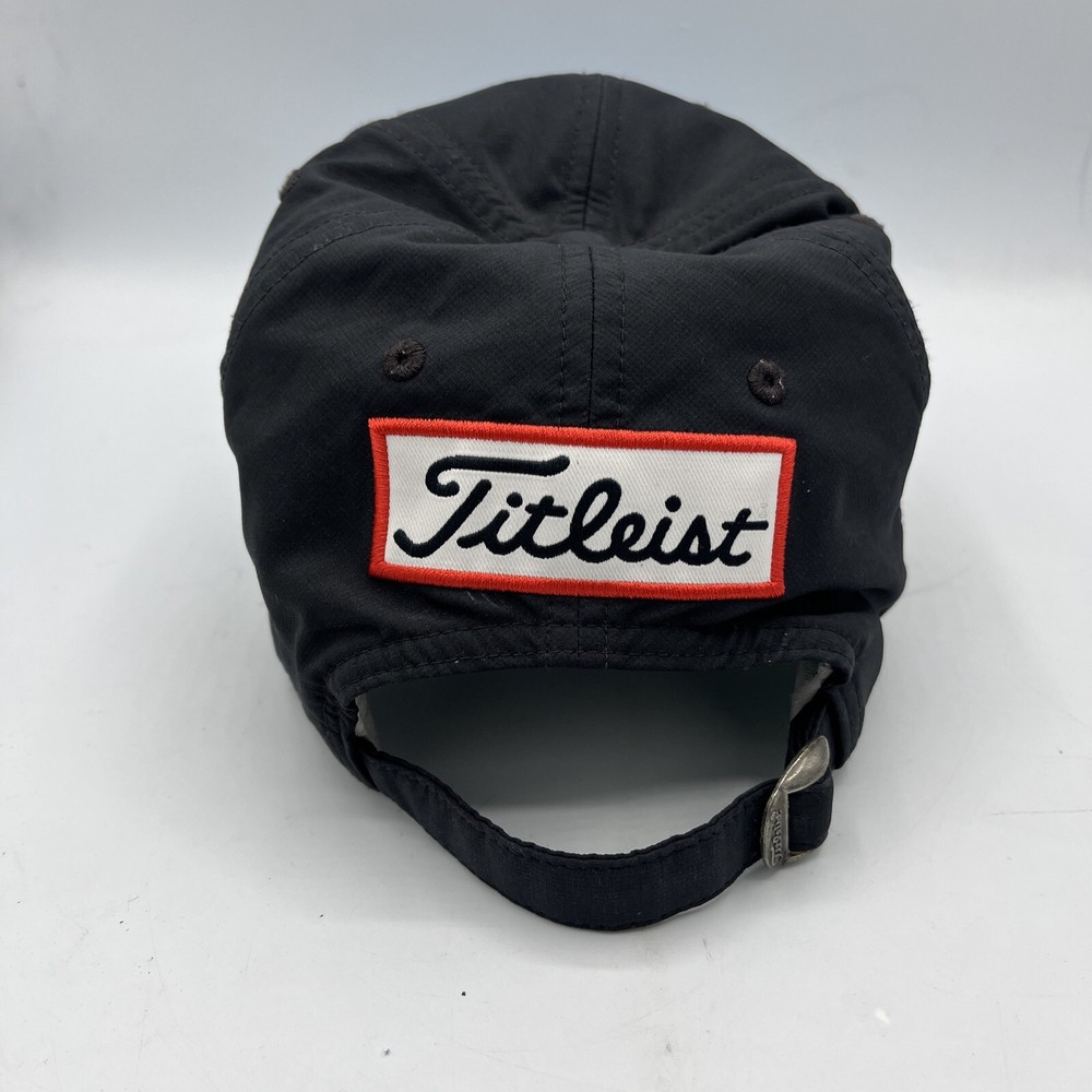 Titleist Pro V1 Footjoy Adjustable Strapback Golf Hat Black Blue