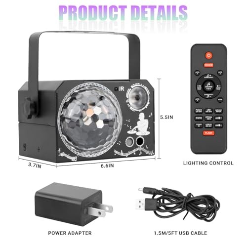 Party Lights Dj Disco Ball Light, 64 Pattern Effect, Disco Ball Strobe Stage