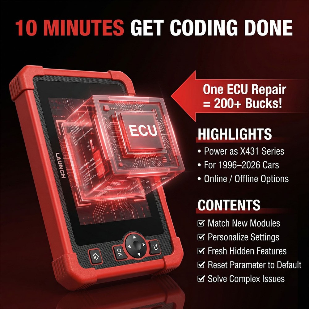 LAUNCH X431 CRP919X All System Diagnostic Scanner Bi-directional Key Coding TPMS