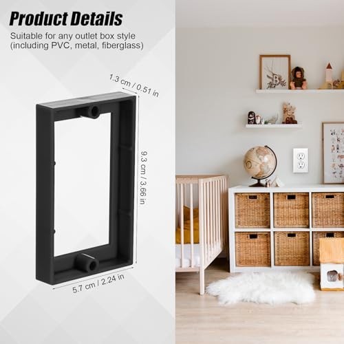 4pcs 1/2 Inch Single Gang Outlet Box Extender, Electrical Extender...