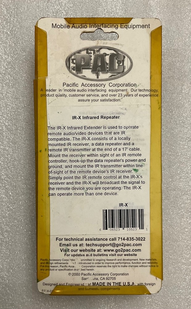PAC IR-X Infrared Repeater Interface