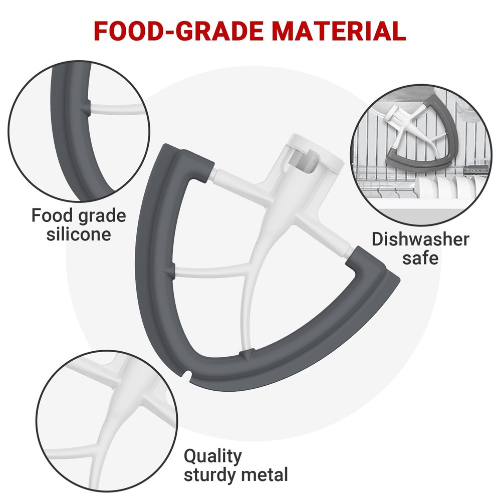 Fgreeble Flex Edge Beater 4.5-5Qt Beater,