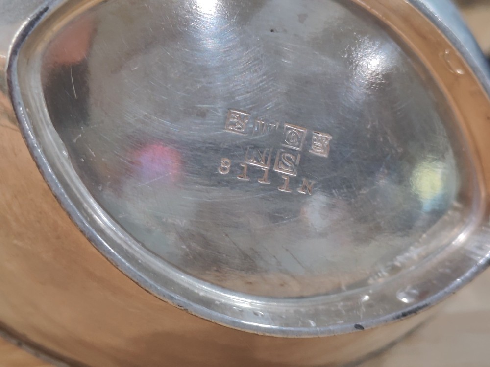 Vintage Silver Plate Coffee/Tea Service Set Art Deco Pattern