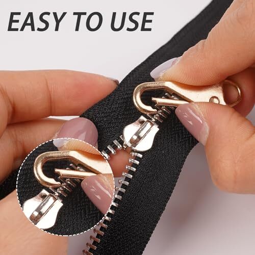 Deoward Zipper Pull, 6 PCS 6pcs Zipper Pulls Cord (Black+Silver+Gold)