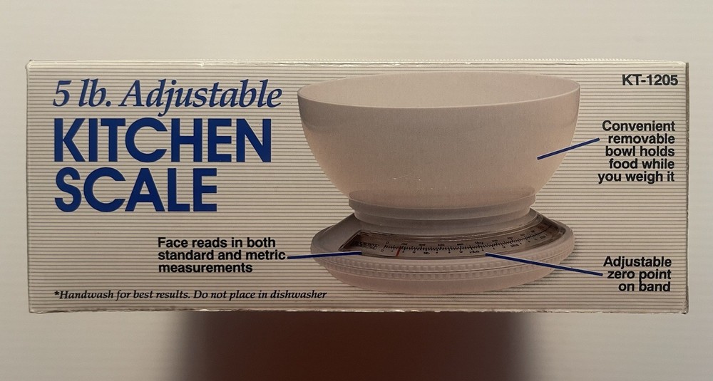 Progressive International 5 lb. adjustable kitchen scale, NIB