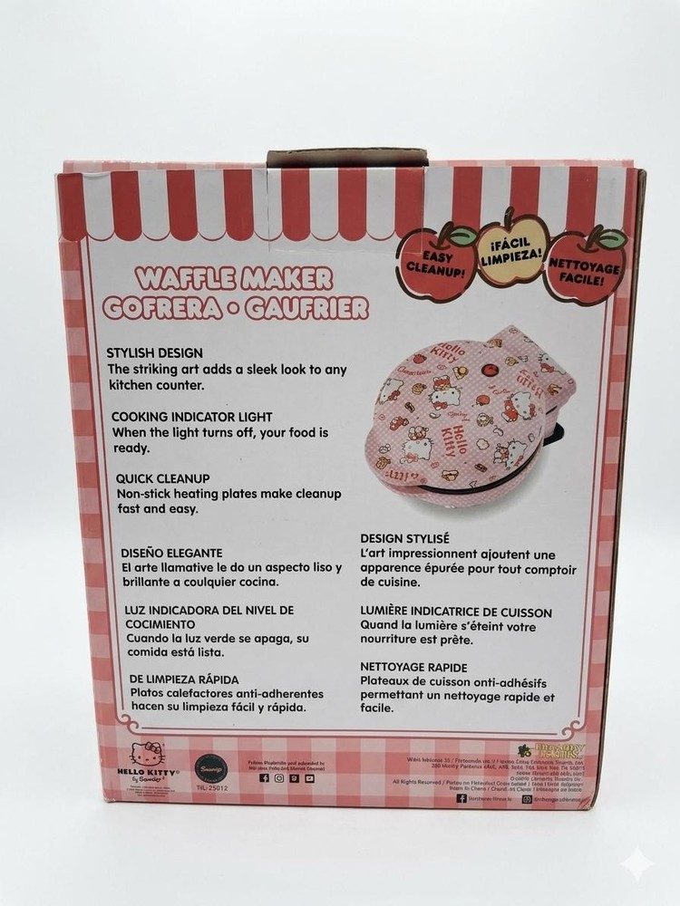 Sanrio Hello Kitty Mini Waffle Maker, Hello Kitty Kitchen Limited Edition, NEW