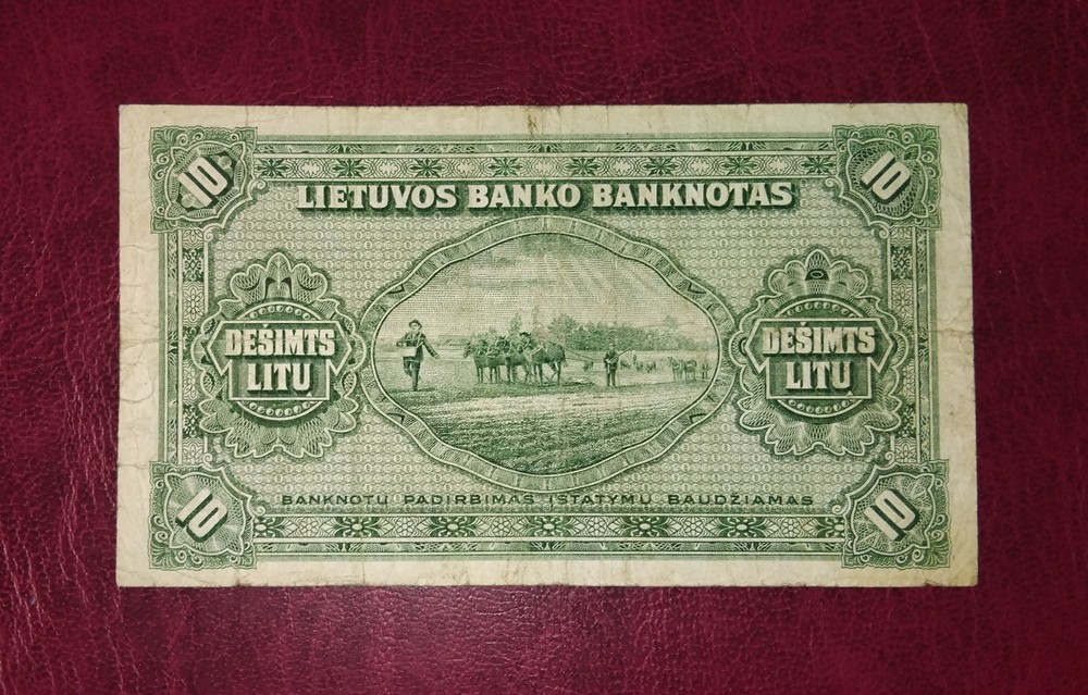 Lithuania 10 litu banknote,1927year,normal condition
