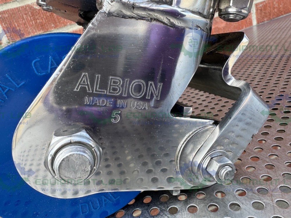 Albion Dual Tech 5" Industrial Caster w/ Threaded Fitting, 6" x 4.5" Platform
