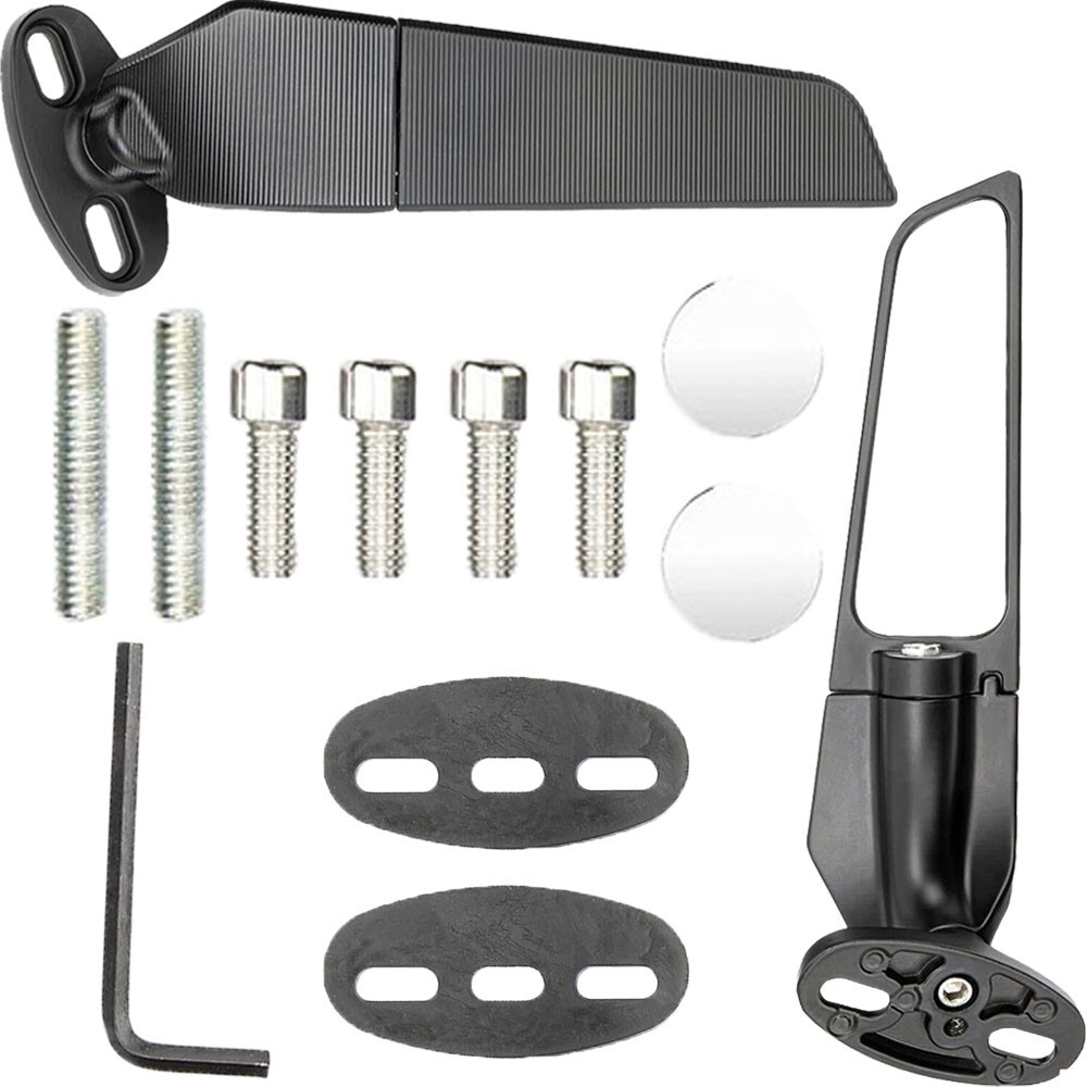 2Pcs Motorcycle Modified Rearview Mirror Adjustable Rotating Universal Mirrors