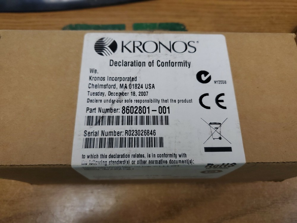 New Kronos Touch ID Plus Biometric Reader 8602801-001. #p1