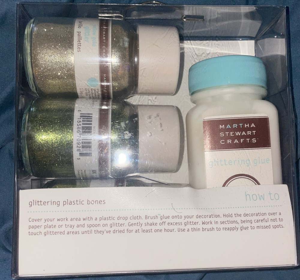 Martha Stewart glittering Set plastic bone Glittering