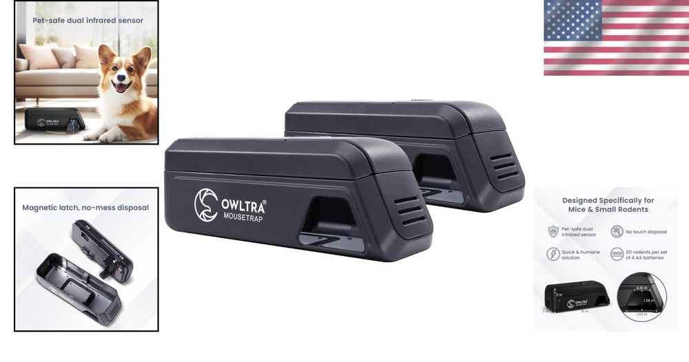 Safe Indoor Electric Mouse Trap - 2 PCS