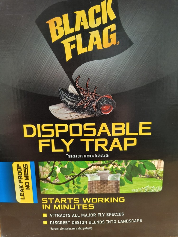 Black Flag 🏴 Disposable Fly Trap 🪰🪤 ( X 3 )