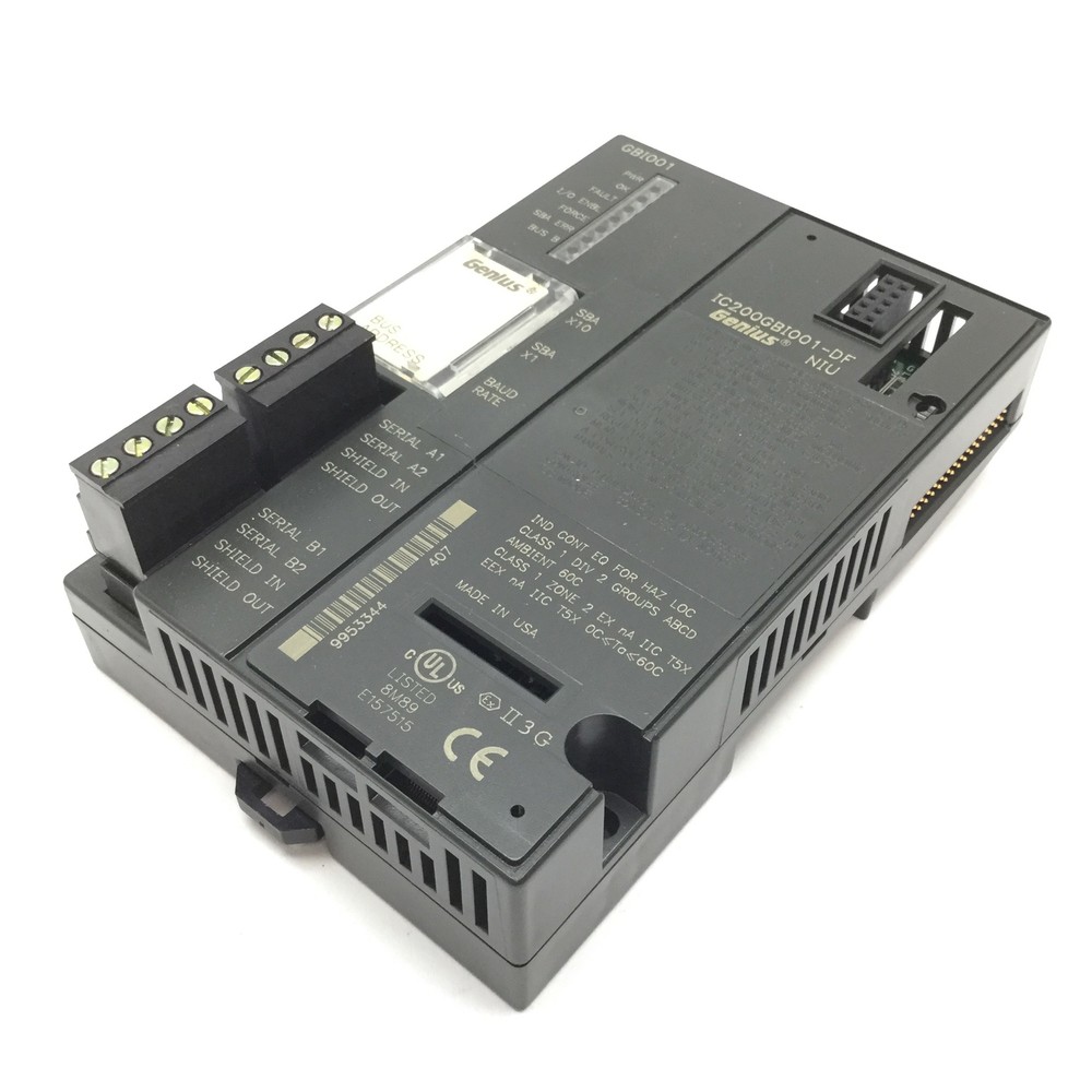 GE Fanuc IC200GBI001-DF VersaMax PLC Genius Network Interface Unit Module