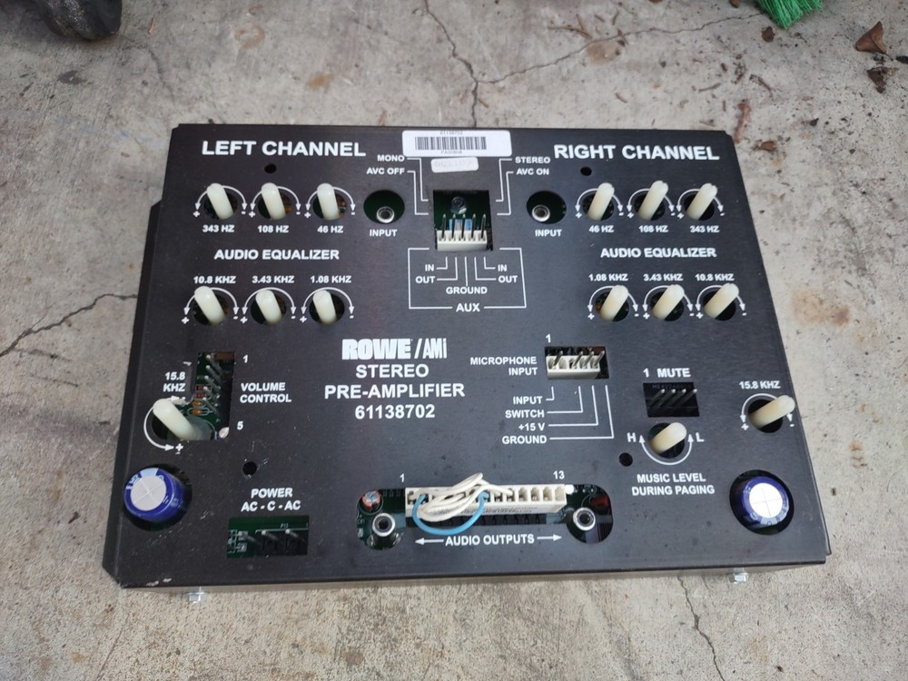rowe cd-100 star glo jukebox pre amp pcb #912