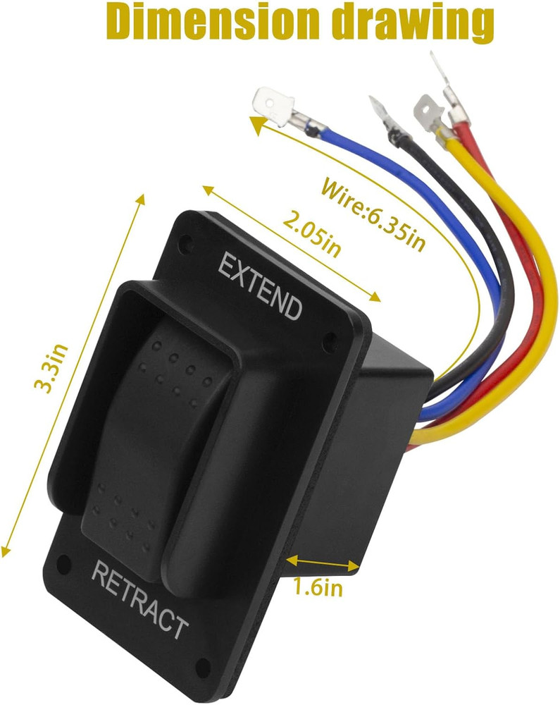 387874 Replacement Power Stabilizer Extend/Retract Switch with Rocker Style Oper