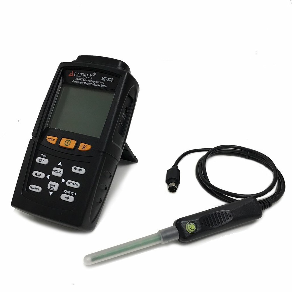 MF-30K AC/DC Gauss Meter with Certificate, Measures Magnetic Fields Strength
